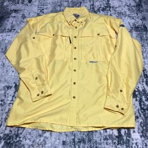Drake Waterfowl Systems Mens Long Sleeve Fishing Shirt Yellow Size Large